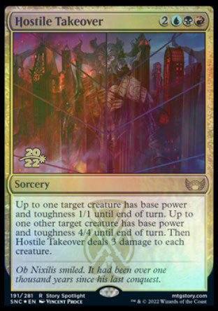 Hostile Takeover [Streets of New Capenna Prerelease Promos] | Sanctuary Gaming