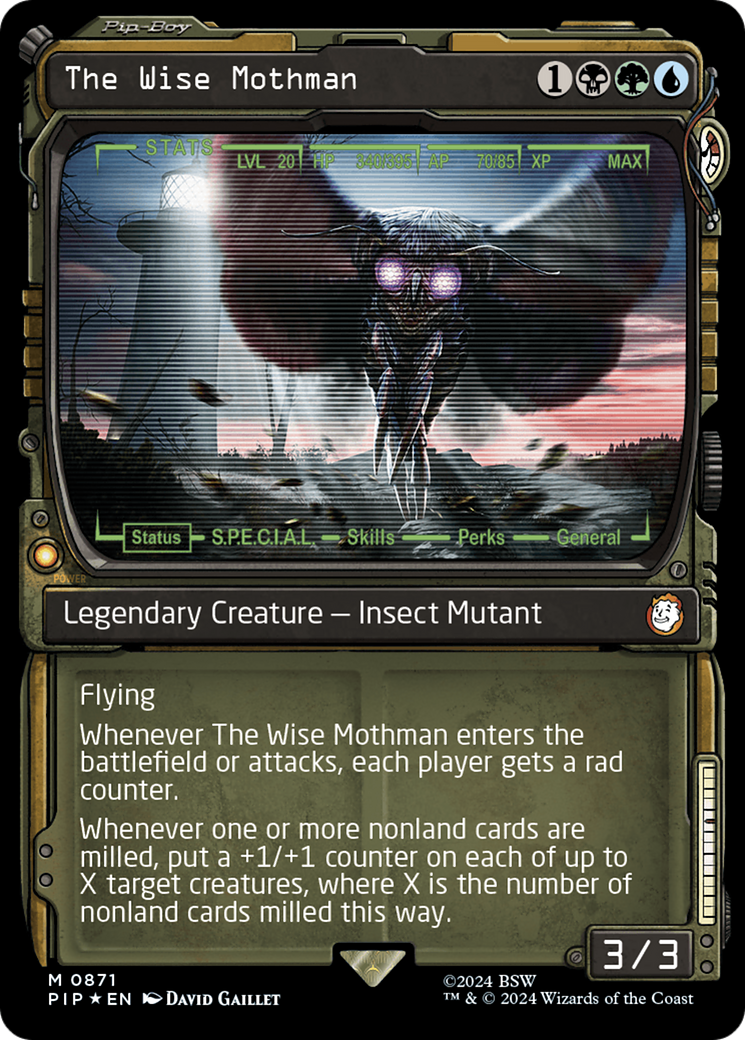 The Wise Mothman (Showcase) (Surge Foil) [Fallout] | Sanctuary Gaming
