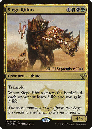 Siege Rhino [Khans of Tarkir Promos] | Sanctuary Gaming