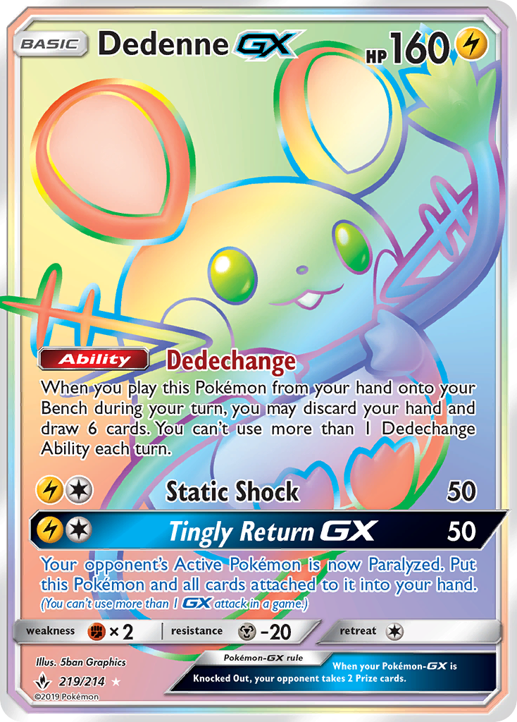 Dedenne GX (219/214) [Sun & Moon: Unbroken Bonds] | Sanctuary Gaming