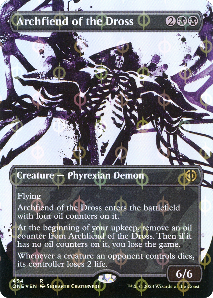 Archfiend of the Dross (Borderless Ichor Step-and-Compleat Foil) [Phyrexia: All Will Be One] | Sanctuary Gaming