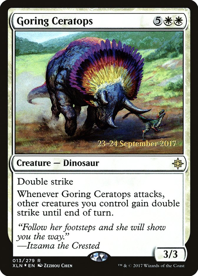 Goring Ceratops  [Ixalan Prerelease Promos] | Sanctuary Gaming