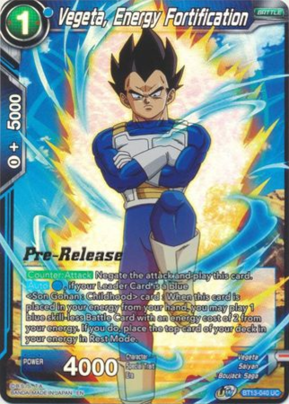Vegeta, Energy Fortification (BT13-040) [Supreme Rivalry Prerelease Promos] | Sanctuary Gaming