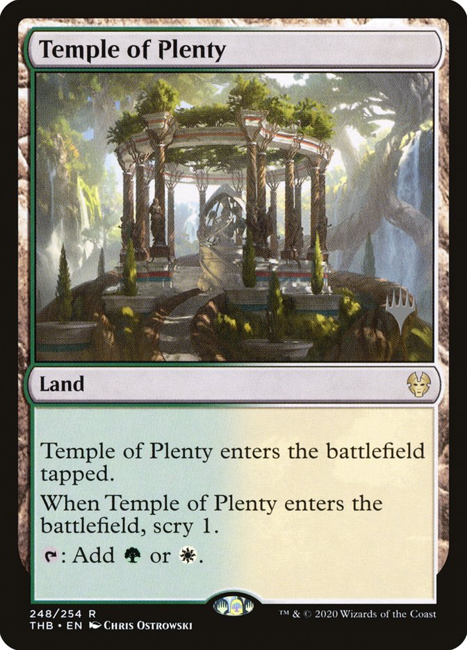 Temple of Plenty (Promo Pack) [Theros Beyond Death Promos] | Sanctuary Gaming