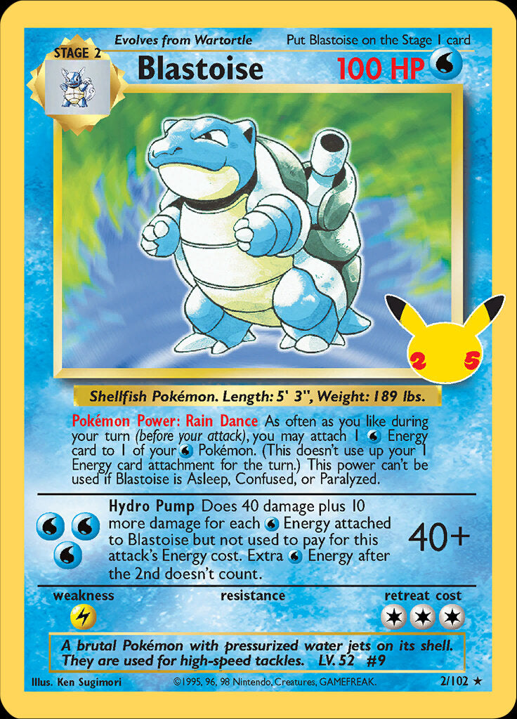 Blastoise (2/102) [Celebrations: 25th Anniversary - Classic Collection] | Sanctuary Gaming
