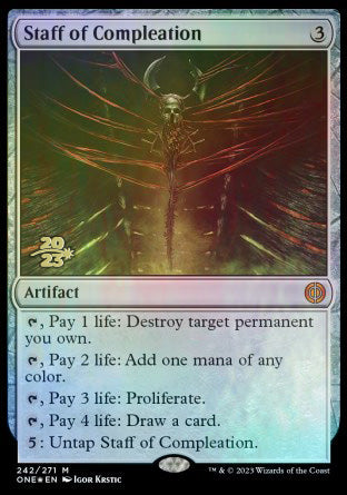 Staff of Compleation [Phyrexia: All Will Be One Prerelease Promos] | Sanctuary Gaming